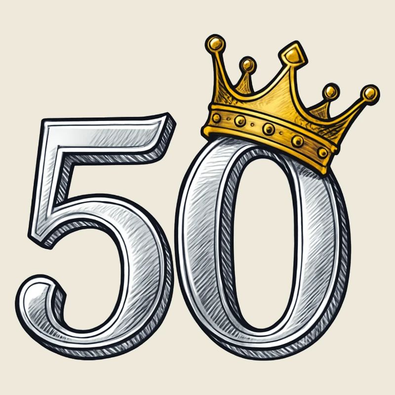 50th Birthday Gold Crown Gift Idea