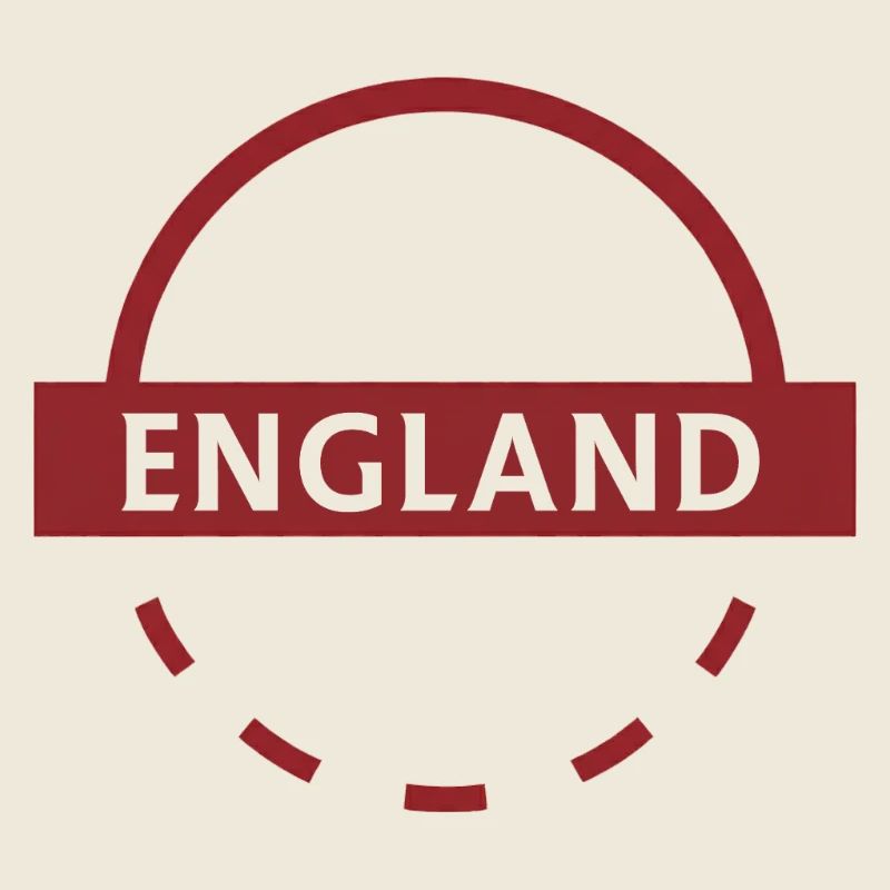 Emblème de l’Angleterre en demi-cercle
