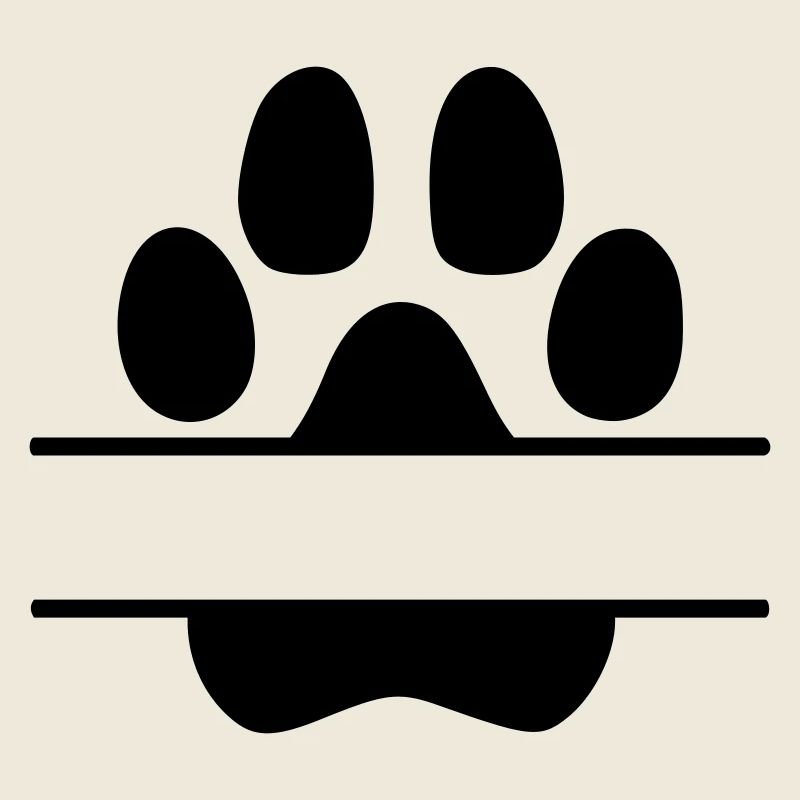 Pattes de chien Étiquette de nom