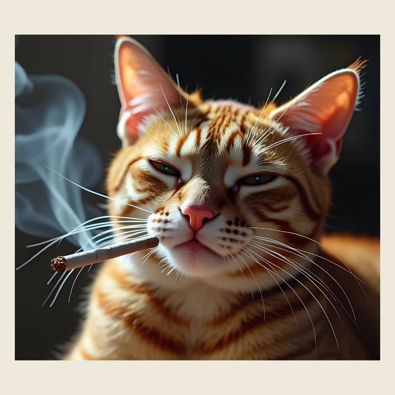 Fumer Chat Génération Z Mème Chat Fumer