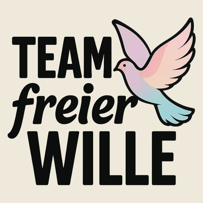 Team Freiheit Taube Farbverlauf