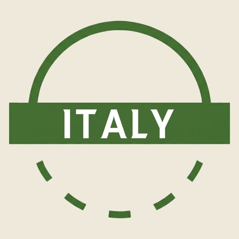 Green Italy Emblem Round Logo