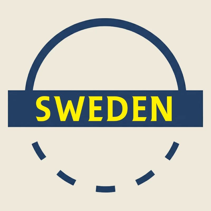 Sweden Banner Emblem Blue Yellow