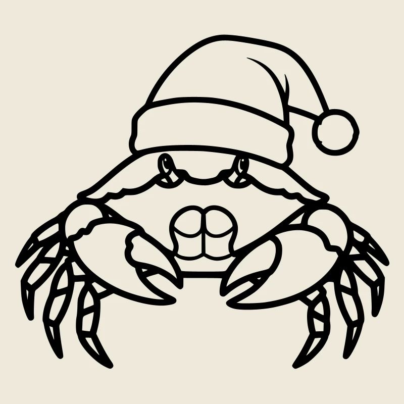 Weihnachtskrabbe Cartoon Illustration