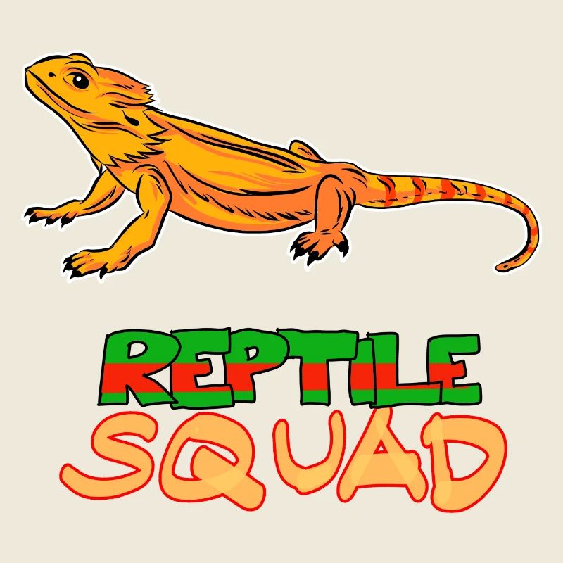 Reptile Squad Bearded Dragon Fun Design