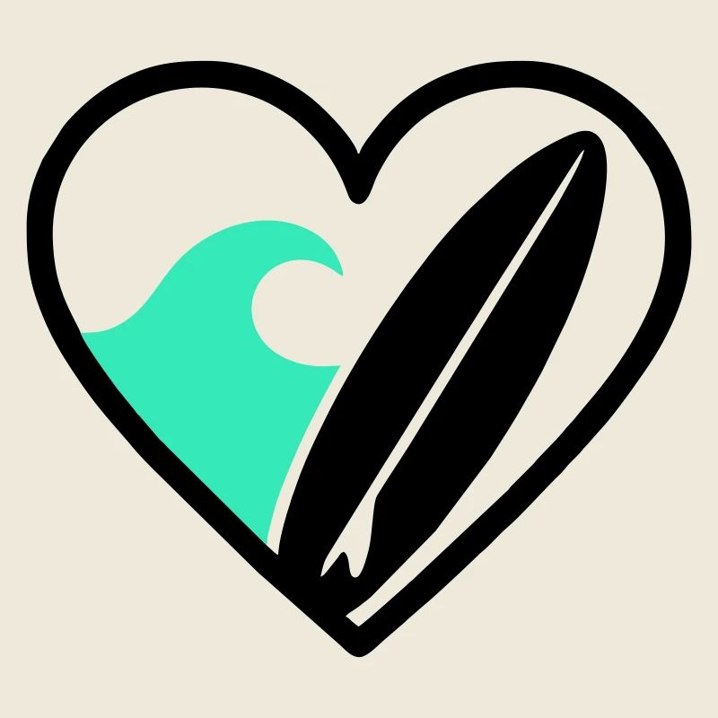 Surf coeur Wave Board Mer Eté