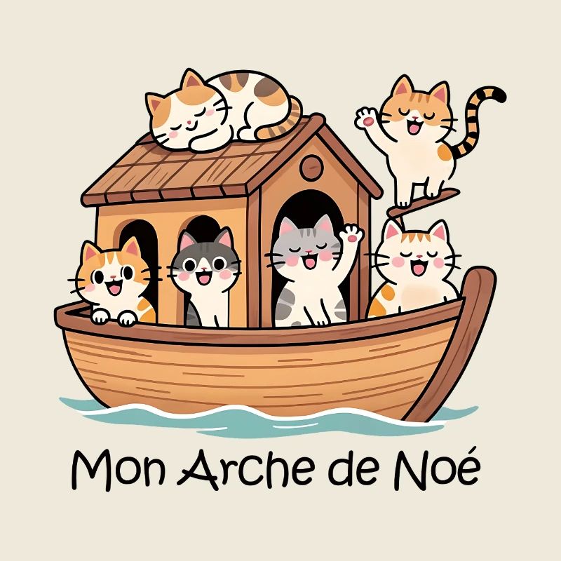 Arche de Noé avec des chats