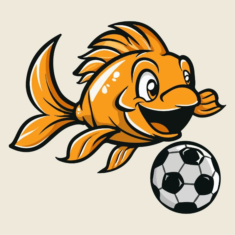 Goldfish foosball table with soccer ball