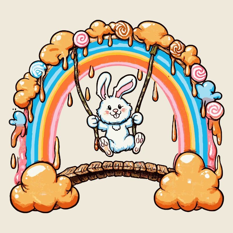 Balançoire arc-en-ciel Hoppelhase