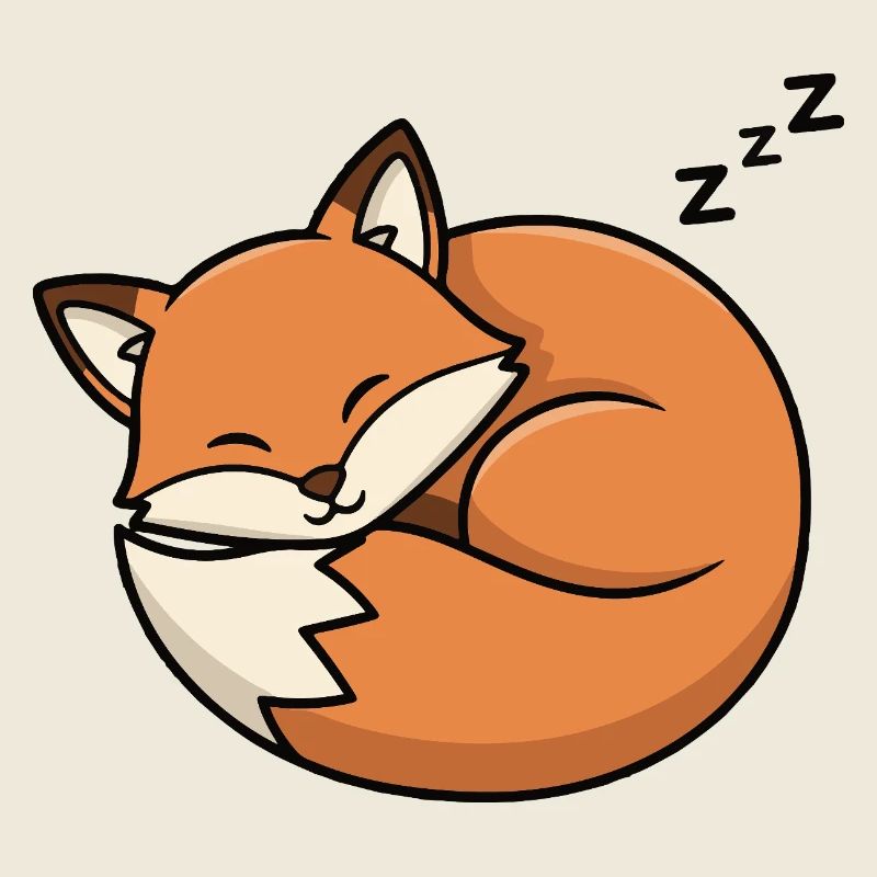 Schlafender Fuchs Cartoon