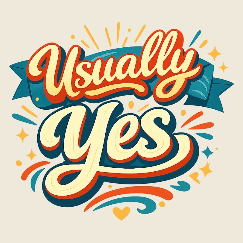 Usually Yes Retro Handlettering 