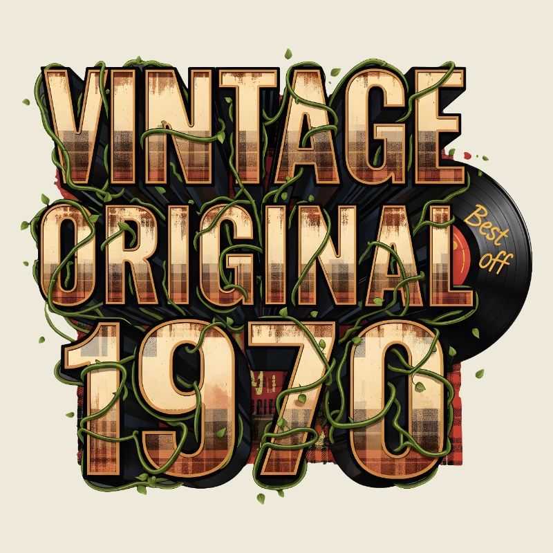 Vintage Original 1970er mit Vinyl