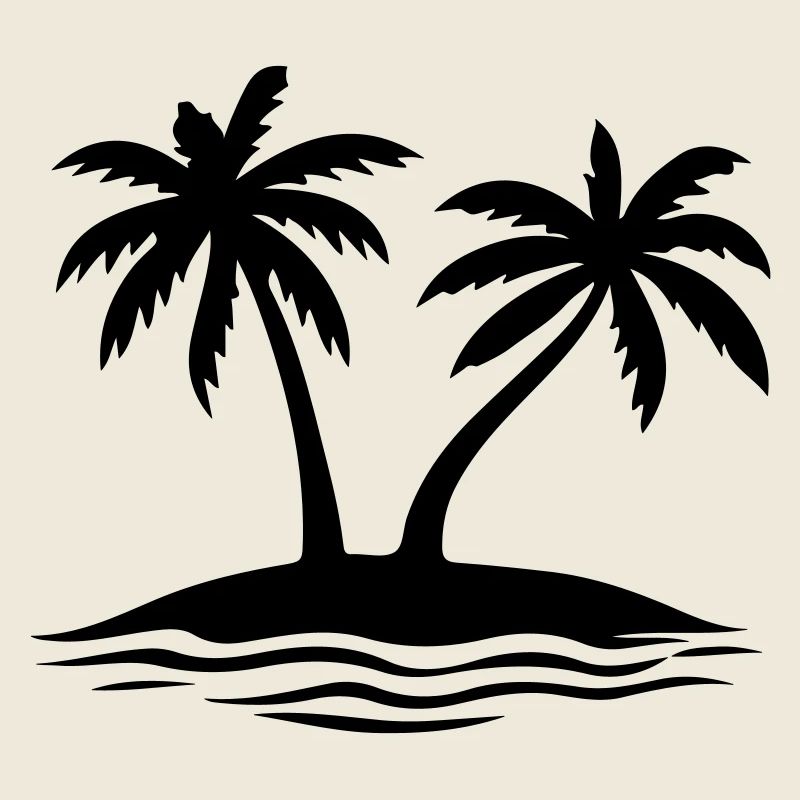 Île de la plage Palm Trees