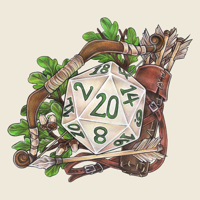 Rollenspiel Tabletop D20 Würfel Geschenk Ranger