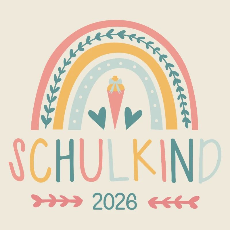 rainbow Regenbogen Schulkind 2026