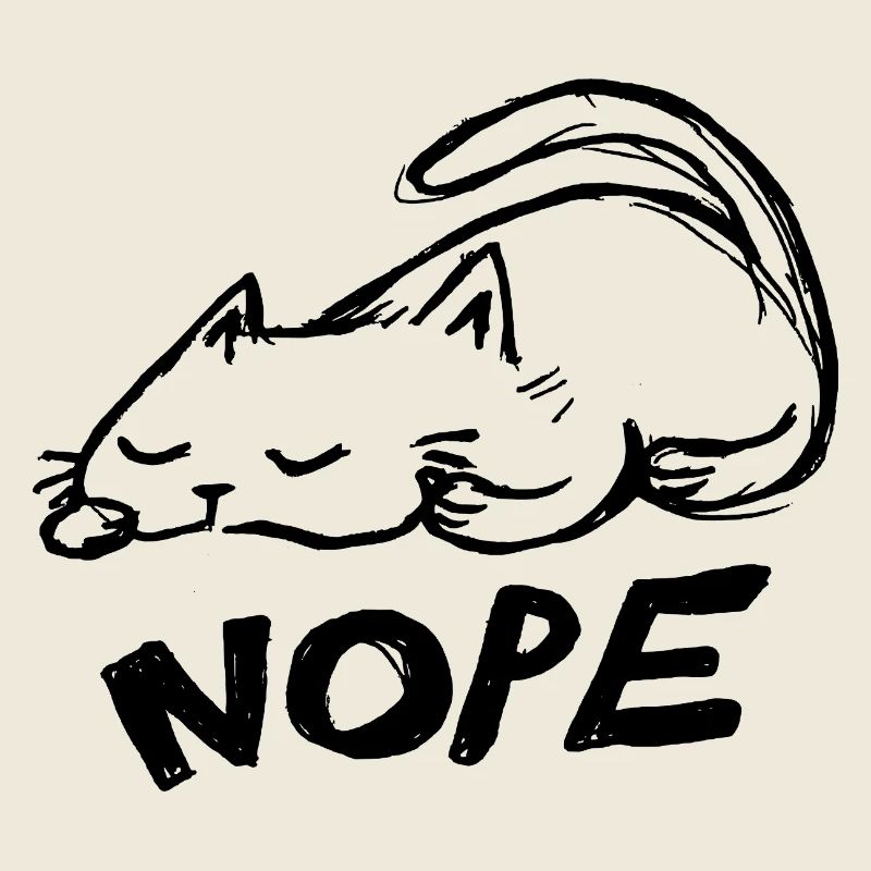 Faule Katze Nope