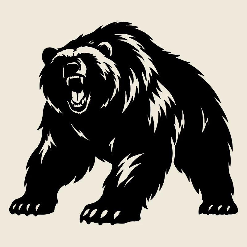 Silhouette de l’ours grizzli
