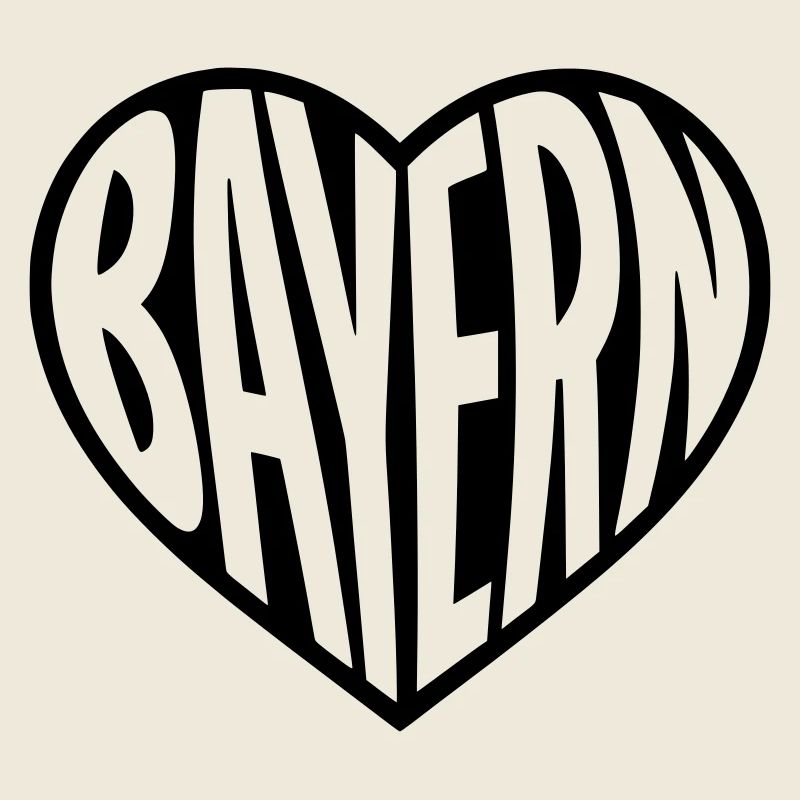 Bayern Herz Typografie