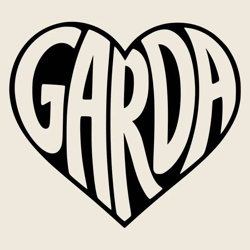 Garda, Lake Garda Heart Typography