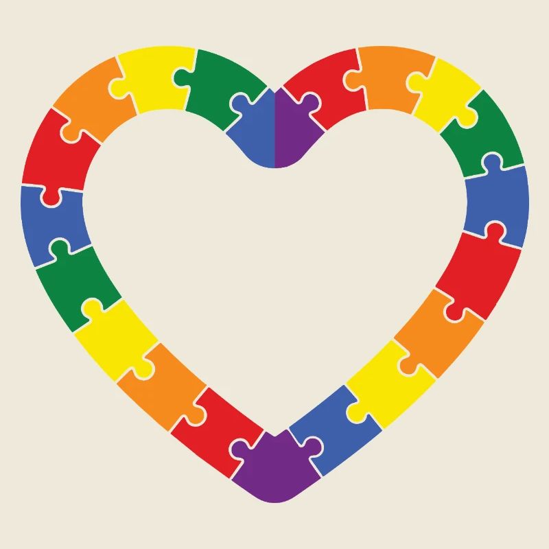 Conception de cœurs d’un puzzle pour l’autisme