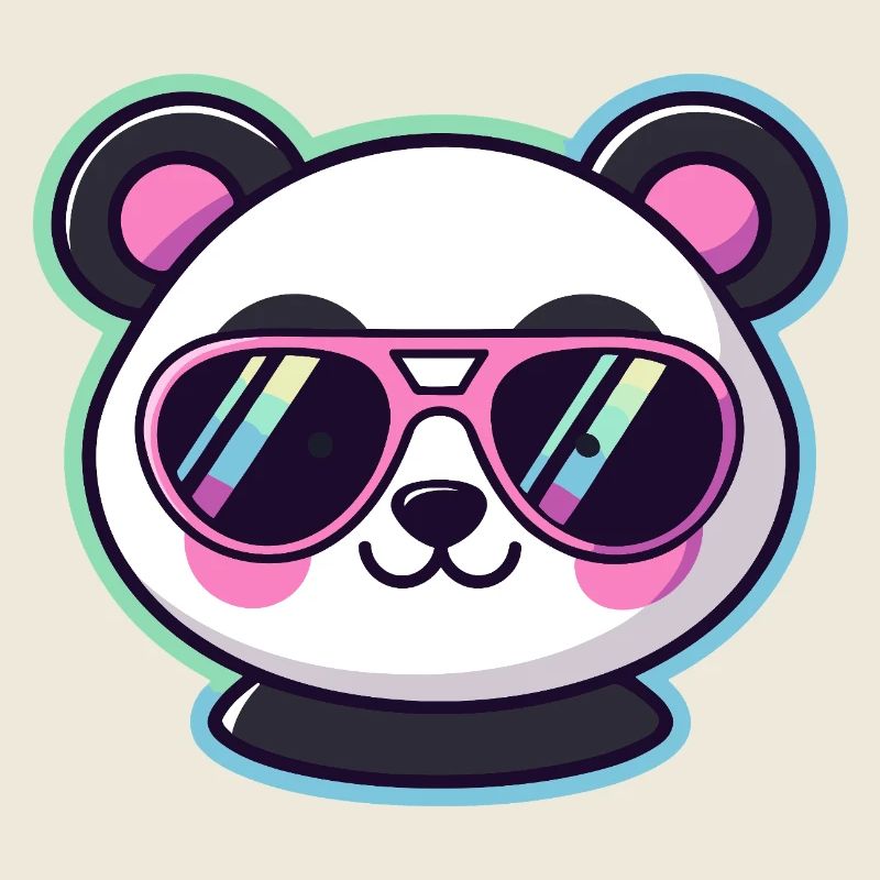 Panda pop retro pink glasses