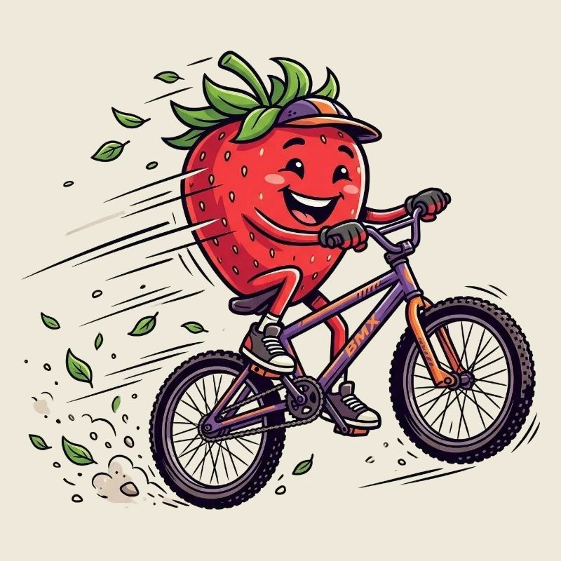 Fraise sympa lors d’une balade de VTT