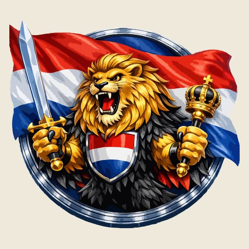 Dutch Lion with sword and crown