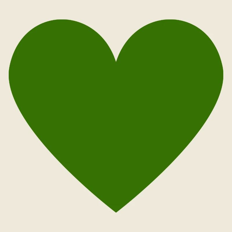 Cœur vert - Vert foncé - Minimaliste