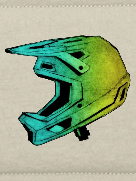 MTB FullFace Helm - handgeschnitzte Druckvorlage