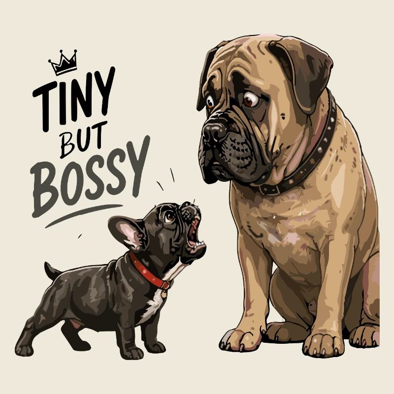 Petit mais autoritaire bouledogue français plus drôle