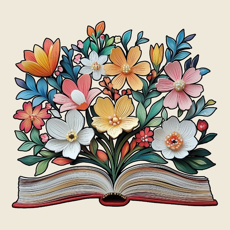 Livre et fleurs