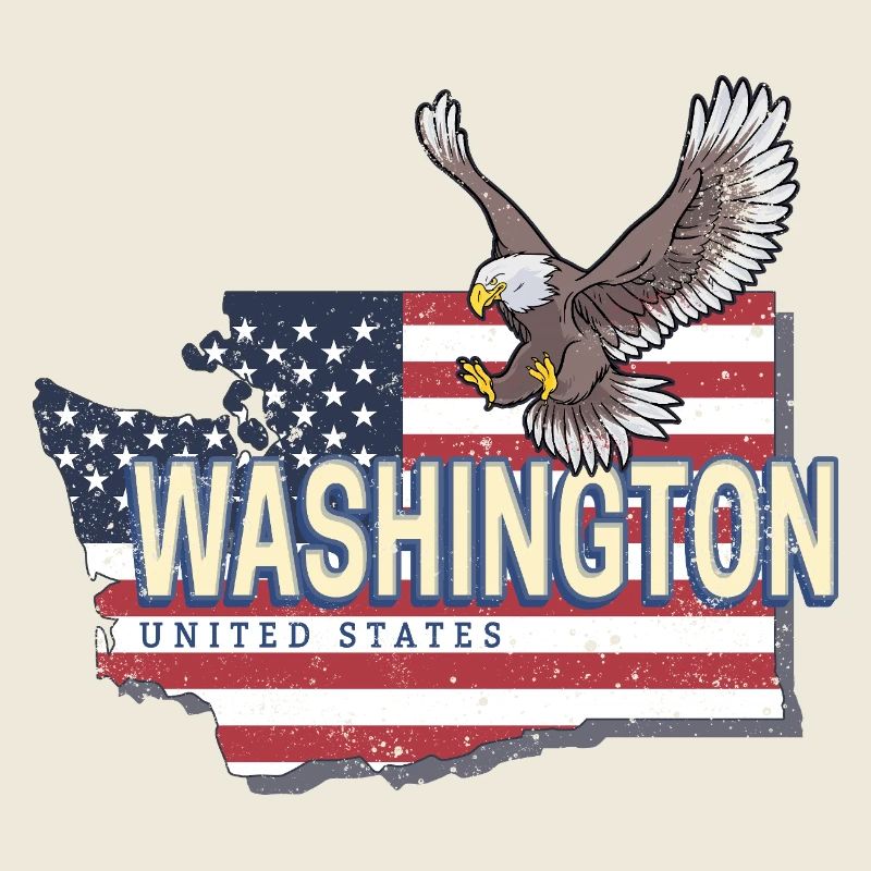 Washington, États-Unis, États-Unis avec carte