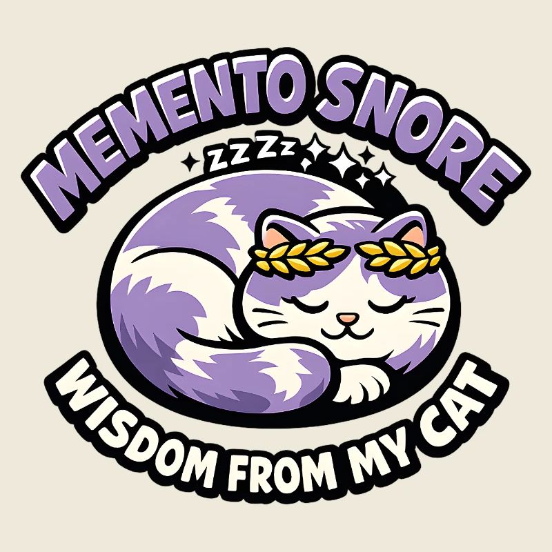 Chat Ronflement Souvenir Laurier Violet