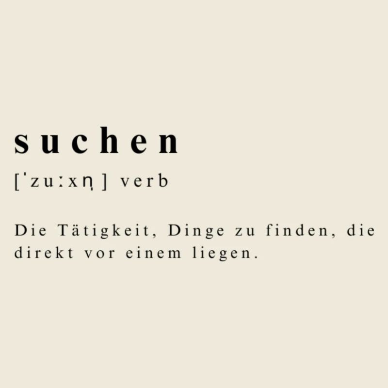 Suchen. Verb. Lautschrift.