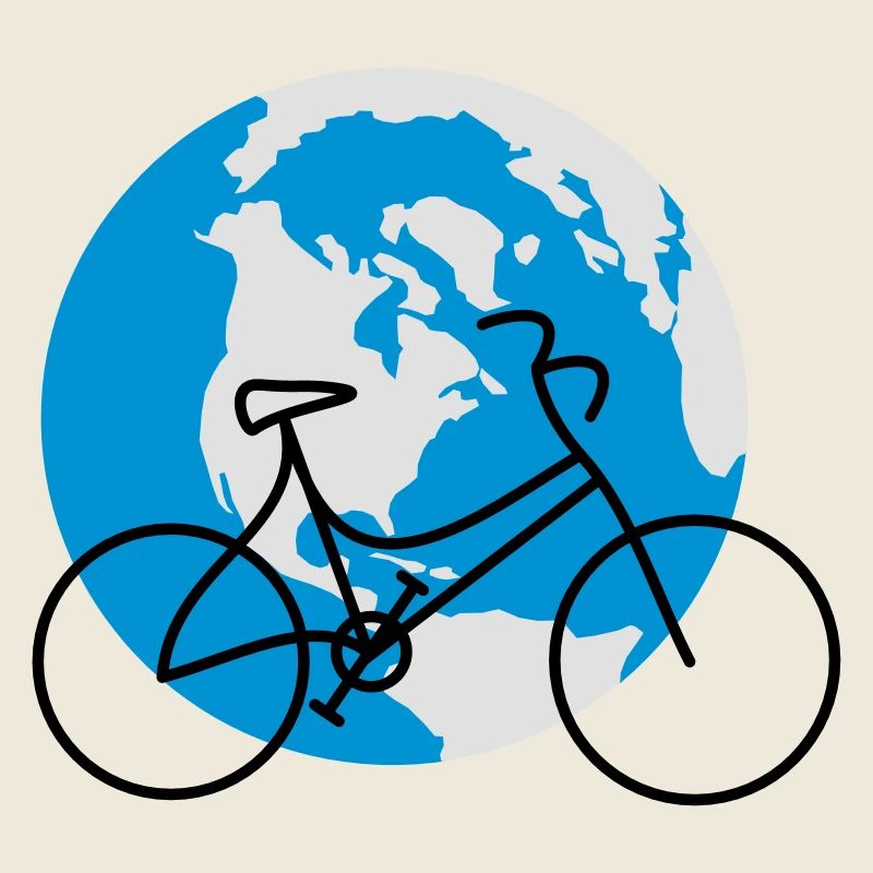 Erde mit Fahrrad