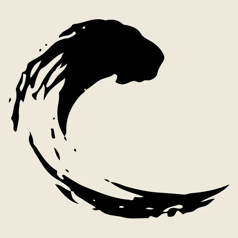 Lion sign comma brush stroke gift