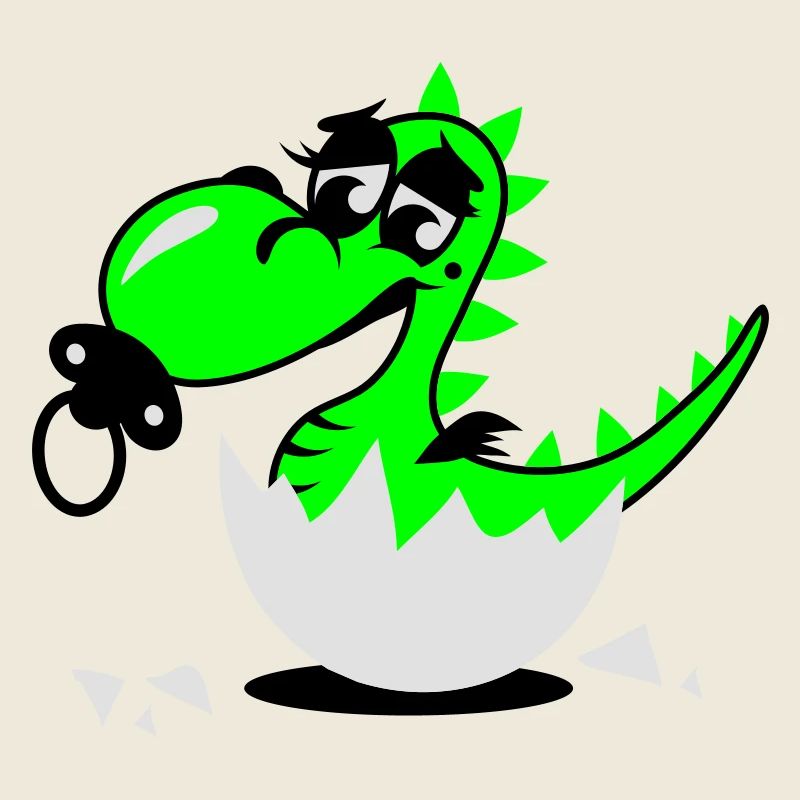 Un bébé petit dragon avec sucette