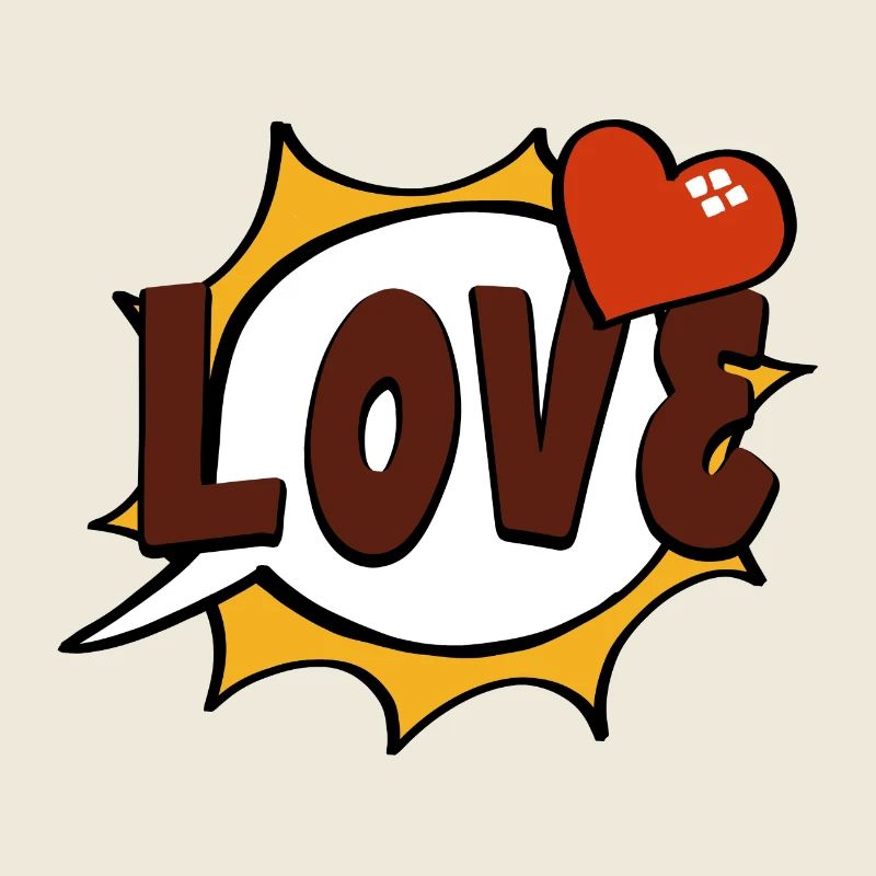 Amour Pop Art Speech Bubble