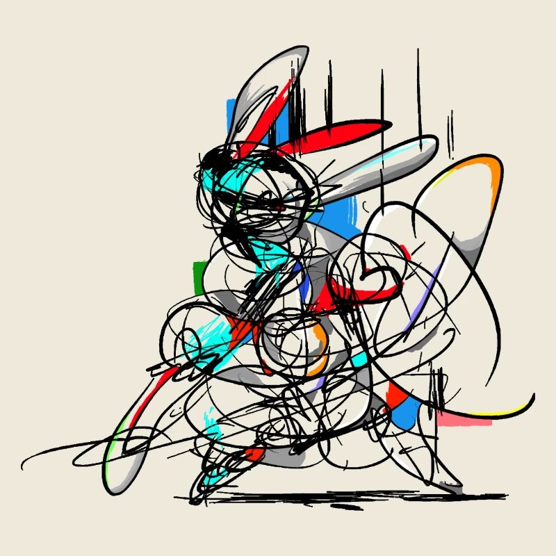 Easter Bunny/ Abstract