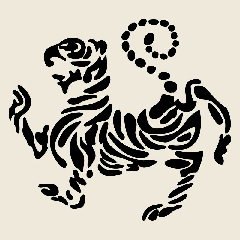 Shotokan Tiger Karate Logo Emblem freistehend