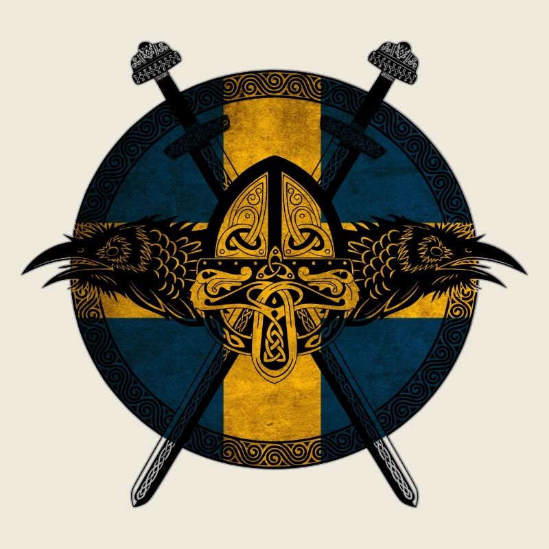 Viking Viking Suède drapeau Corbeau Design