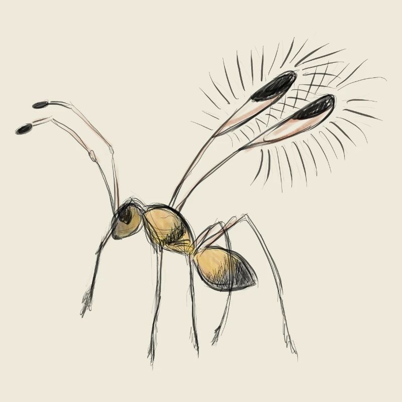 Dessin de minuscule mouche