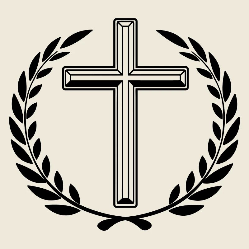 Couronne de laurier croisée