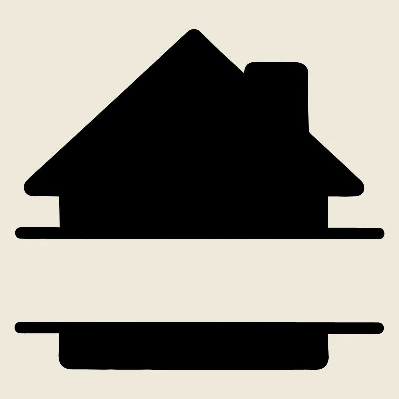 House shadow logo text banner