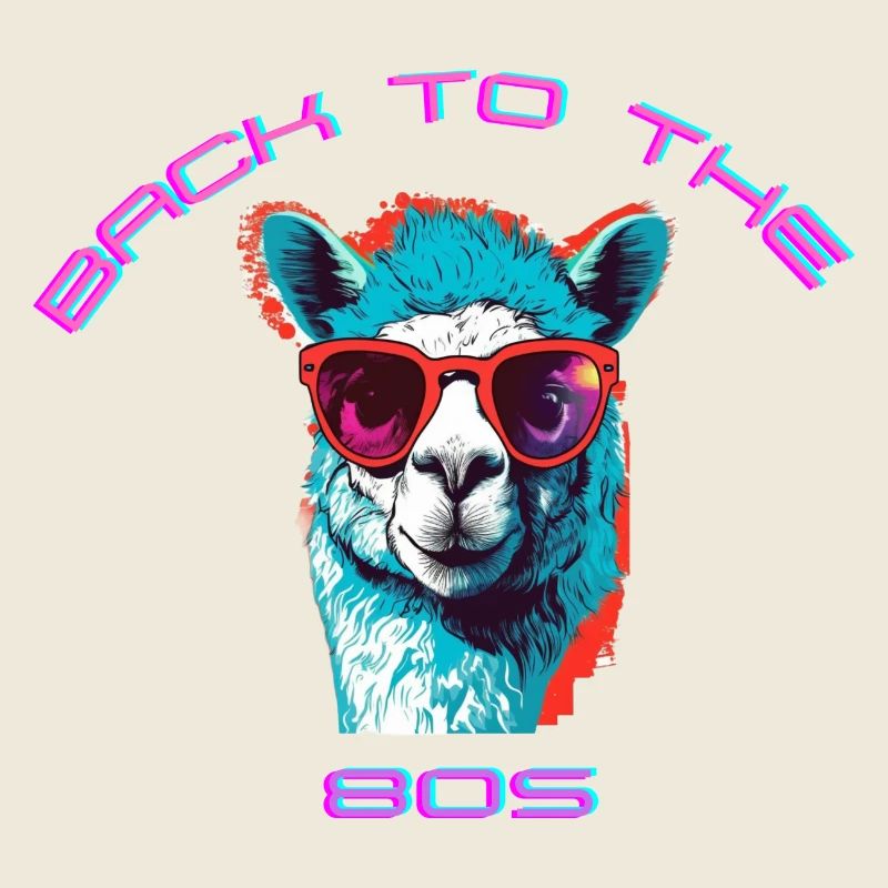 Lama décontracté avec lunettes de soleil design rétro