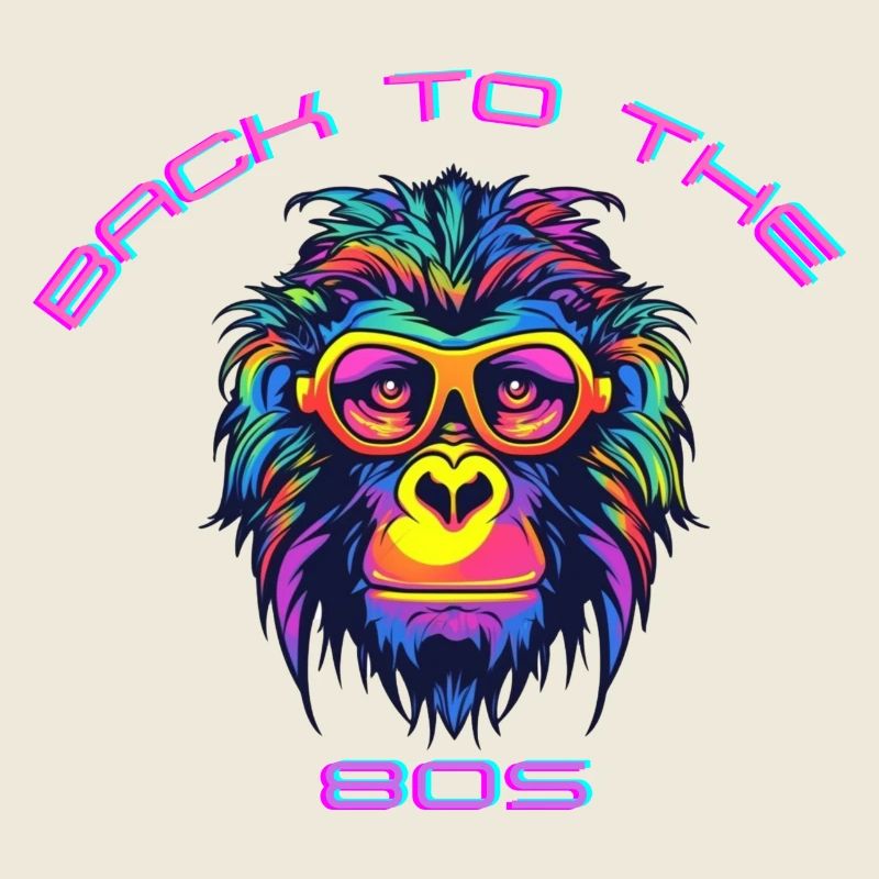 Psychedelic gorilla with sunglasses