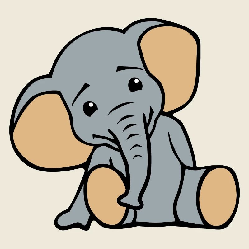 Petit éléphant mignon
