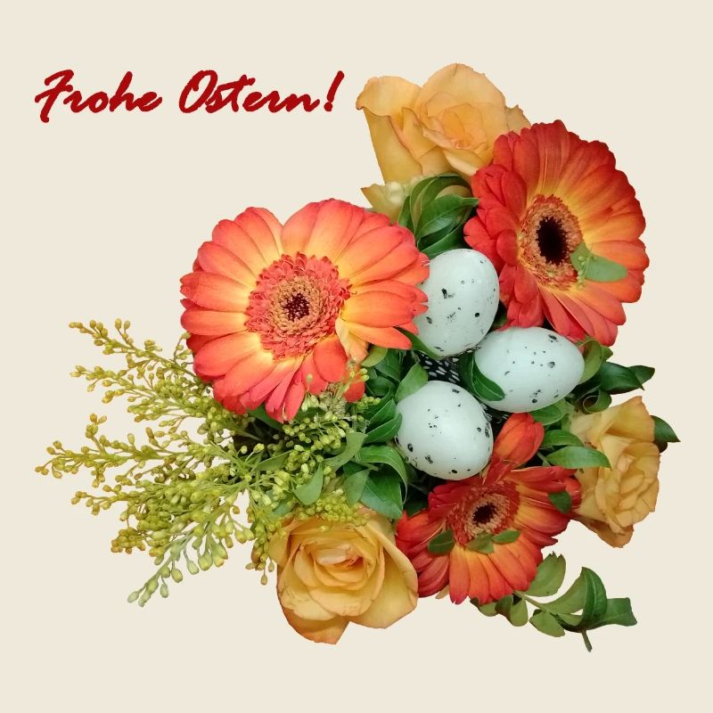 Fröhliche Ostern Blumenmix