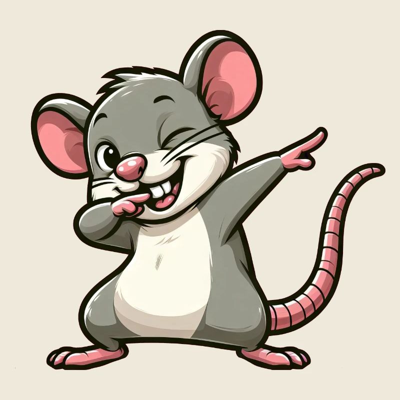 Ratte und Maus Dabbing Cartoon