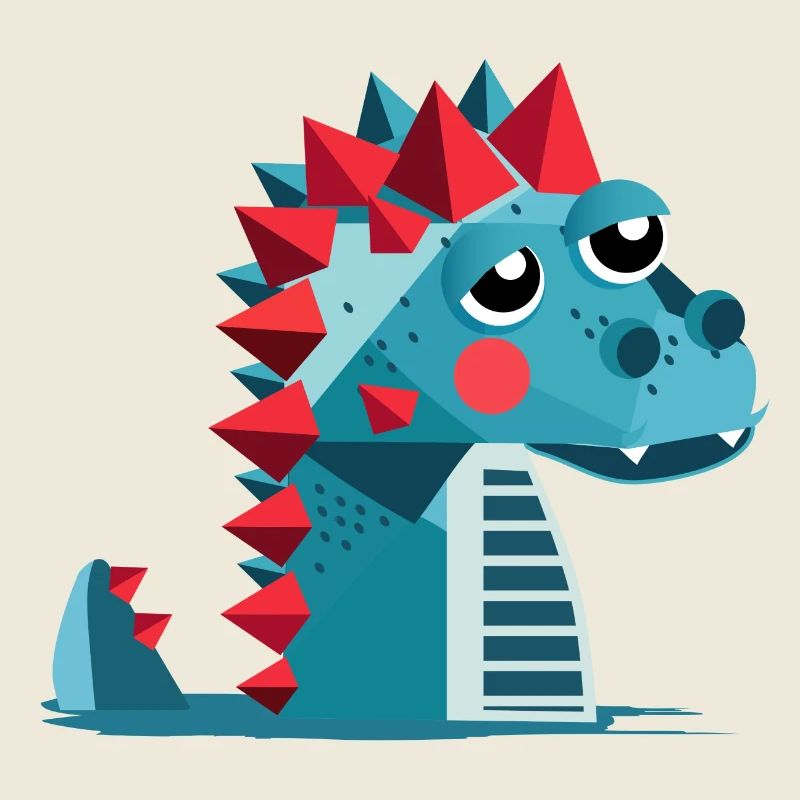 A Dino – Playful and Colorful Illustration